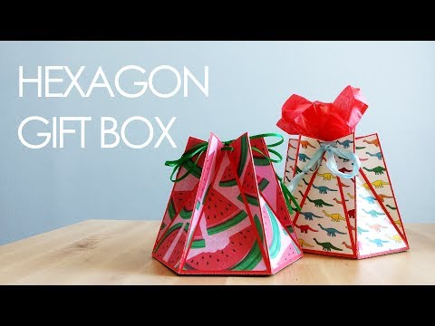 [Tutorial + Free Template] Hexagon Gift Box or Favour Box