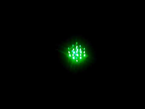 3x3x3 LED Cube showing CircleAround Pattern