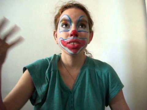 Clown Make-Up Week Day 3: Bruce Nauman Clown Torture 2 Versions