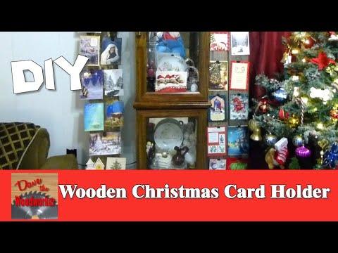 DIY Wooden Christmas Card Holder