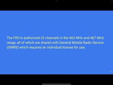 Family Radio Service (FRS) License