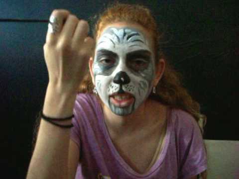 Grey Dog Face Paint