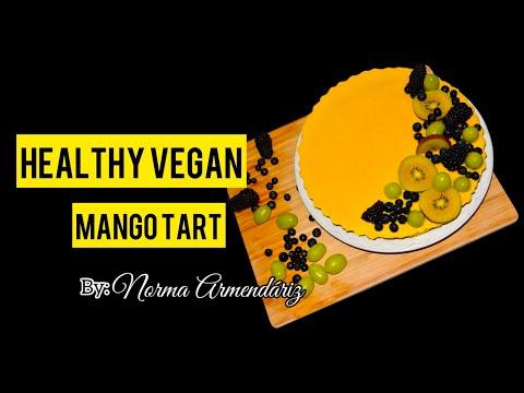 HEALTHY VEGAN CREAMY MANGO TART NO-BAKE