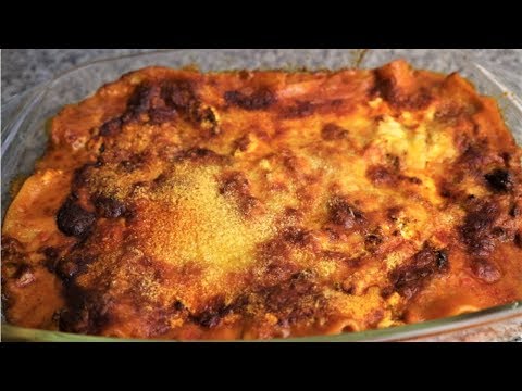 Hot lasagne with feta &amp;amp; parmesan cheese recipe