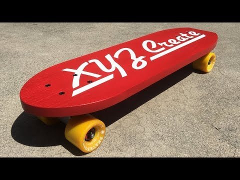 How To Make A Vintage Style Skateboard With Modern Hardware // Free Template