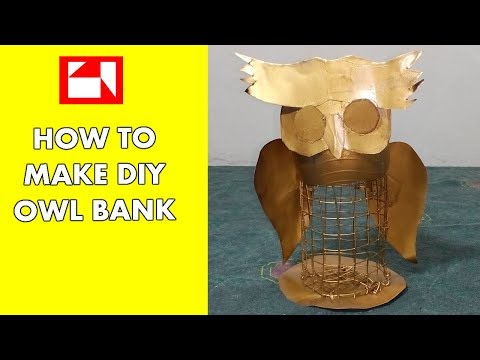 How to make diy owl bank - owl bank diy - moneybox - money box kids