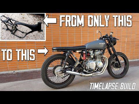 I built a motorcycle only from spare parts! - Cafe Racer Timelapse Build