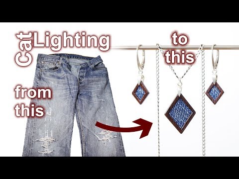 Making: jeans &amp;amp; wood jewelry, handmade, DIY