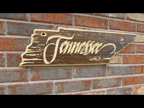 Making a Rustic Tennessee shaped sign