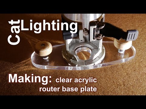 Making acrylic router base plate DIY