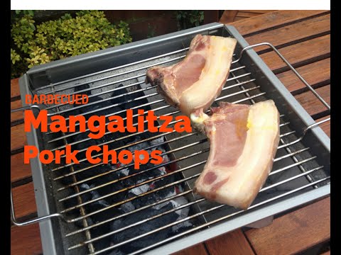 Mangalitza Chops on the Tabletop BBQ