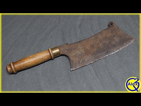 Restoring an Old Rusty Butchers Cleaver | Fixed Audio