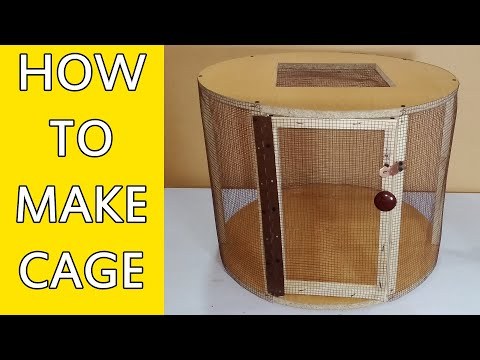 Round wooden cage - how to make bird cage - how to make cage at home