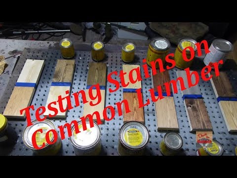 Testing Stains on Common Lumber