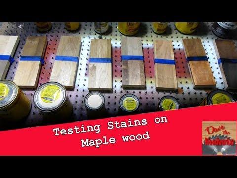 Testing Stains on Maple wood