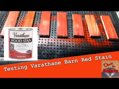 Testing Varathane Barn Red Stain