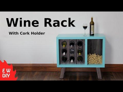 Wine Rack with Cork Holder.