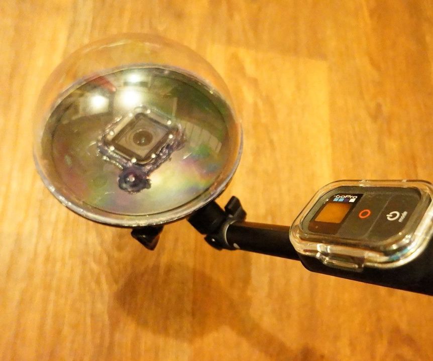 A Cheap DIY Hemisphere for GoPro